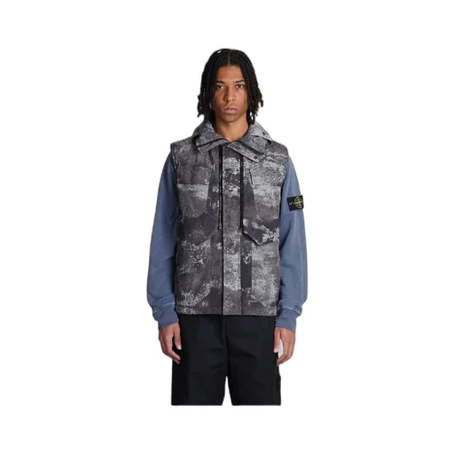 Camouflage Printed Sleeveless Gilet
