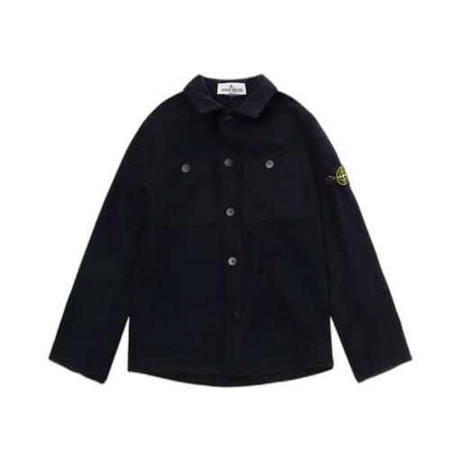 Compass-Badge Curved Hem Shirt