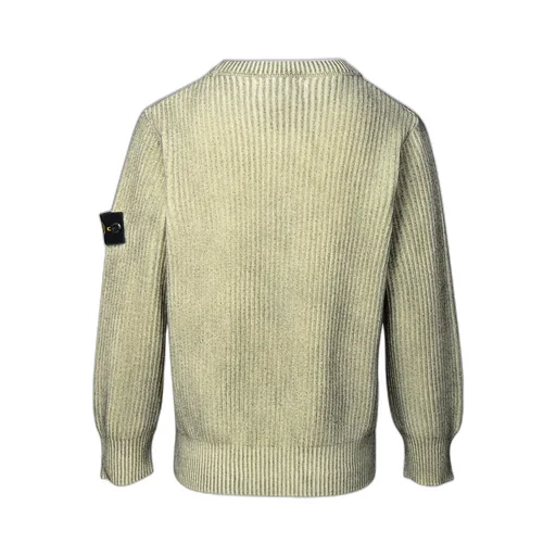 Junior Compass-Badge Ribbed Crewneck Jumper