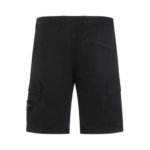 Compass-Badge Knee-Length Cargo Shorts