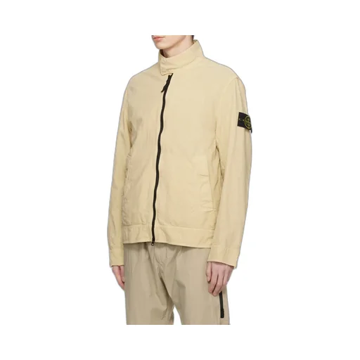 Compass-Badge Linen-Blend Jacket