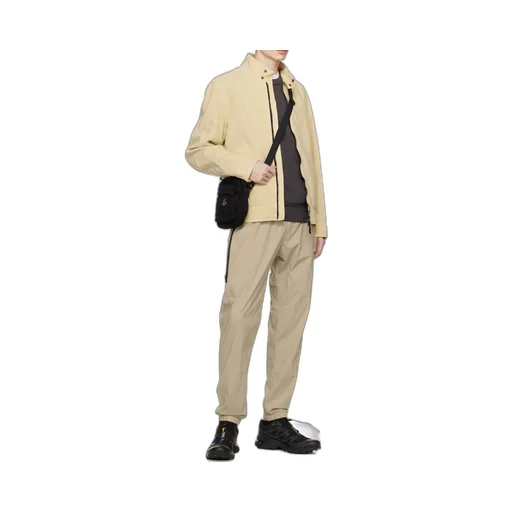 Compass-Badge Linen-Blend Jacket