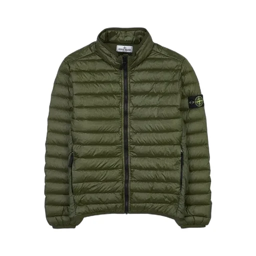 High-Collar Long-Sleeved Down Jacket