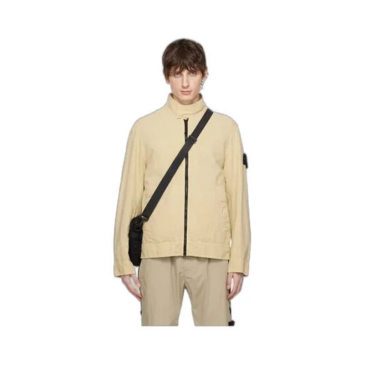 Compass-Badge Linen-Blend Jacket
