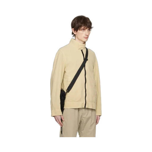 Compass-Badge Linen-Blend Jacket