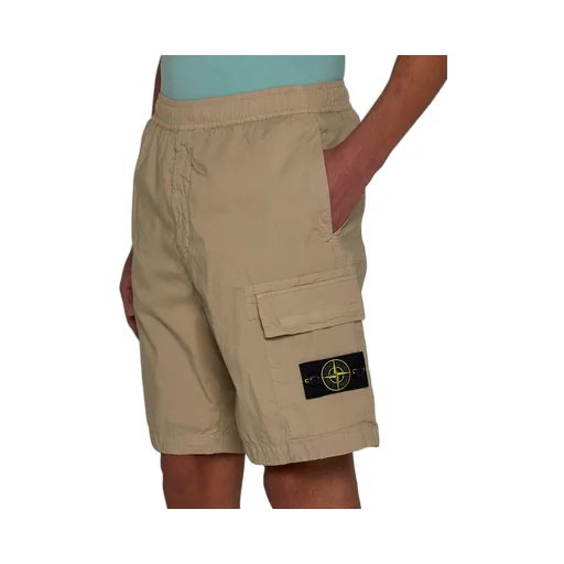 Compass-Motif Track Cargo Shorts