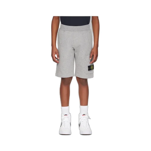 Compass-Badge Elasticated Waistband Shorts