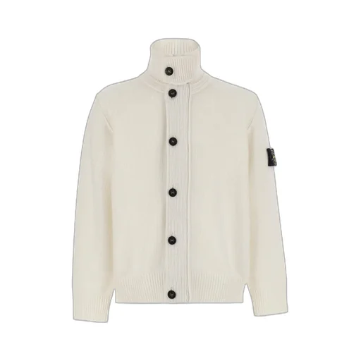 Compass-Badge High Neck Cardigan