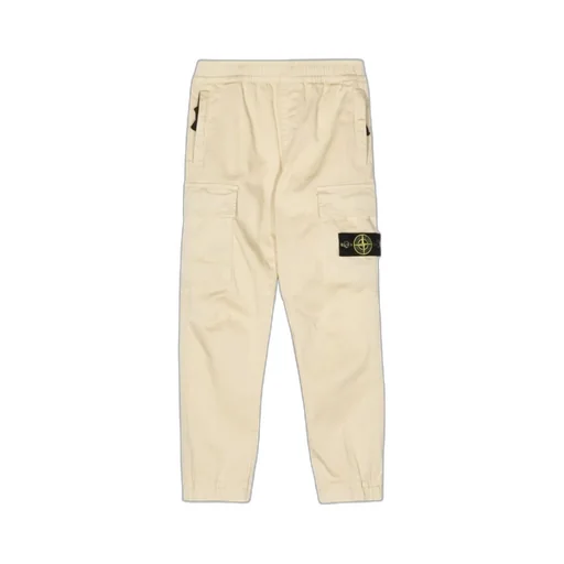 Compass-Motif Elastic Waist Trousers