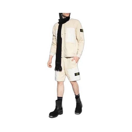 Compass-Badge Terry-Fleece Bermuda Shorts