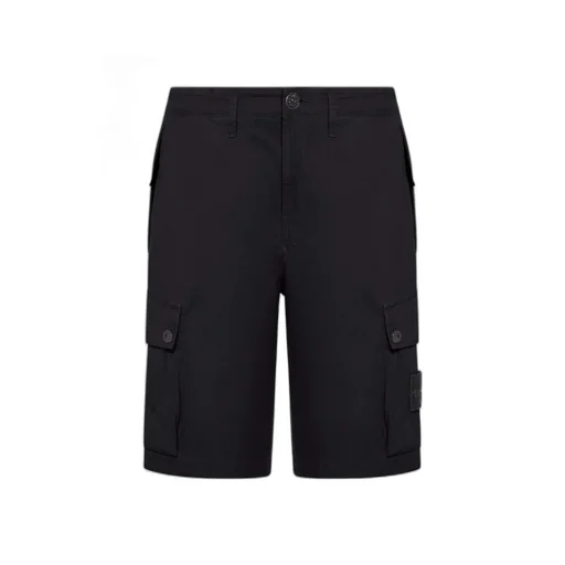 Belt-Looped Logo Patch Cargo Shorts