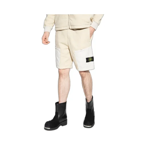 Compass-Badge Terry-Fleece Bermuda Shorts