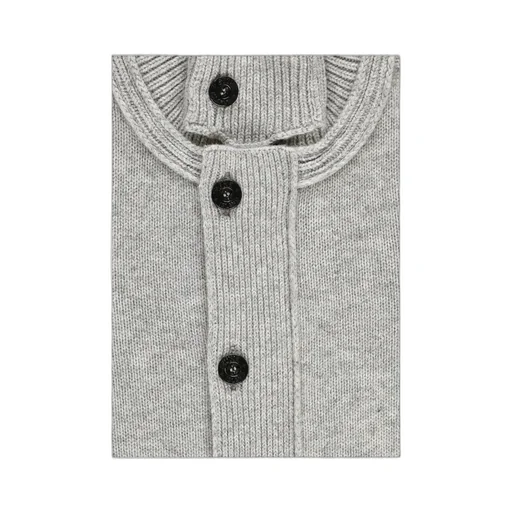 Compass-Motif Button-Up Cardigan