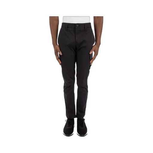 Compass-Patch Straight-Leg Trousers