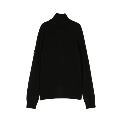 Compass-Patch Wool-Blend Cardigan