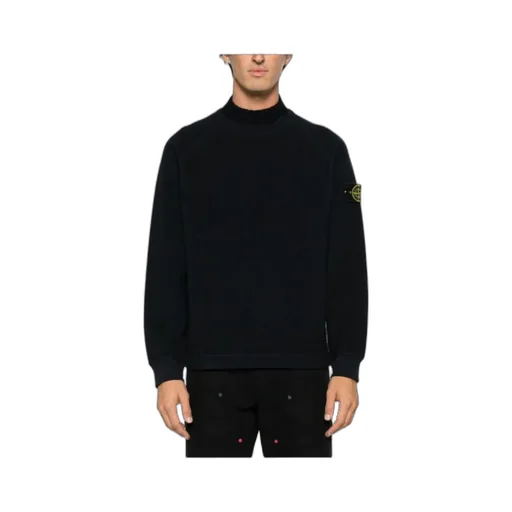 Compass-Motif Mock Neck Layered Sweatshirt