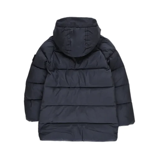 Compass-Motif Long-Sleeved Padded Coat