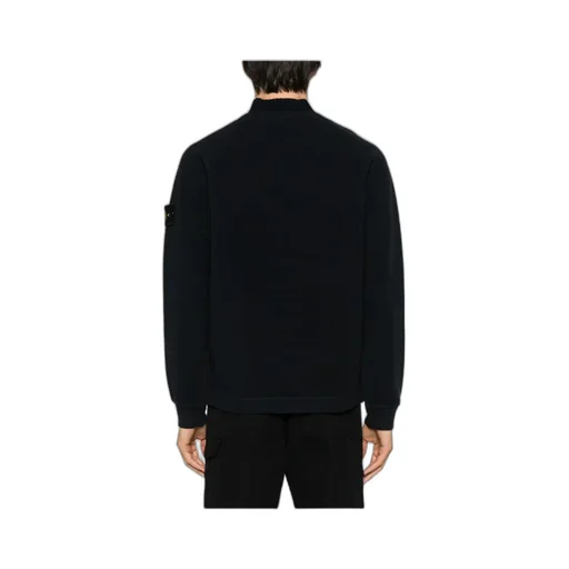Compass-Motif Mock Neck Layered Sweatshirt