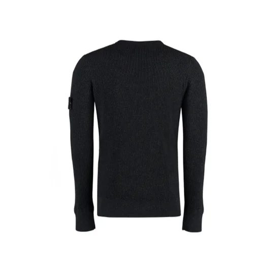 Compass-Patch Virgin-Wool Jumper