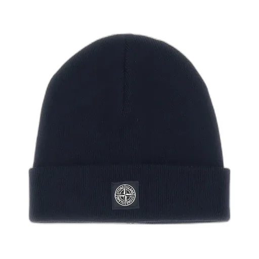 Compass-Patch Wool Beanie