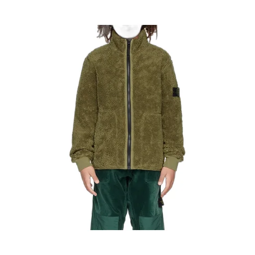 Junior Compass-Patch Sherpa Zipped Jacket