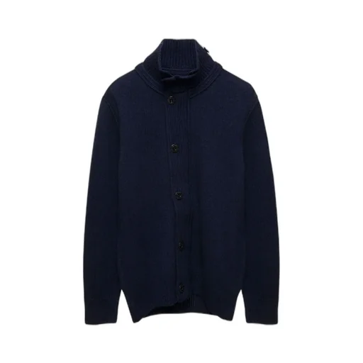 Compass Logo-Patch Buttoned Cardigan