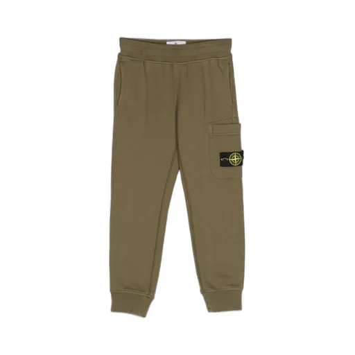 Compass-Motif Cotton Track Pants