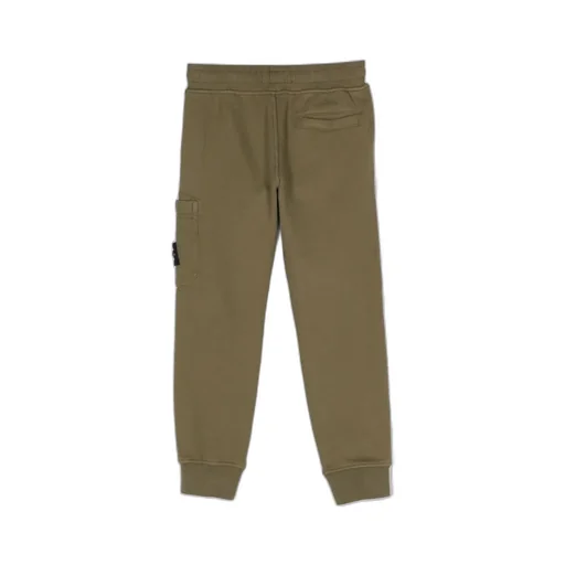 Compass-Motif Cotton Track Pants