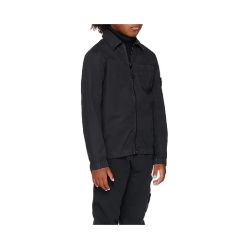 Logo-Appliqué Zipped Shirt Jacket