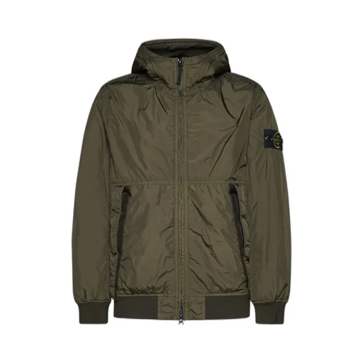 Logo Patch Hooded Track Jacket