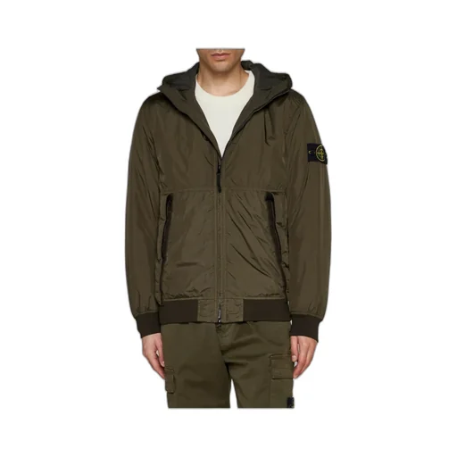 Logo Patch Hooded Track Jacket