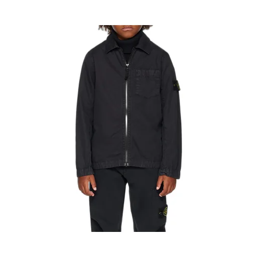 Logo-Appliqué Zipped Shirt Jacket
