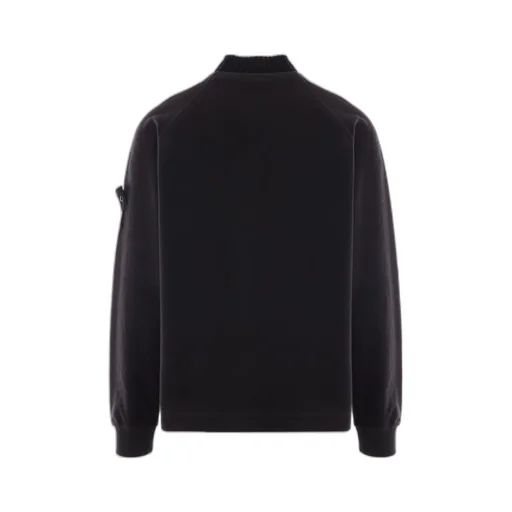 Compass-Motif Mock Neck Layered Sweatshirt