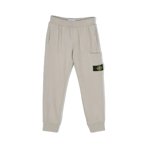 Compass-Motif Cotton Track Pants