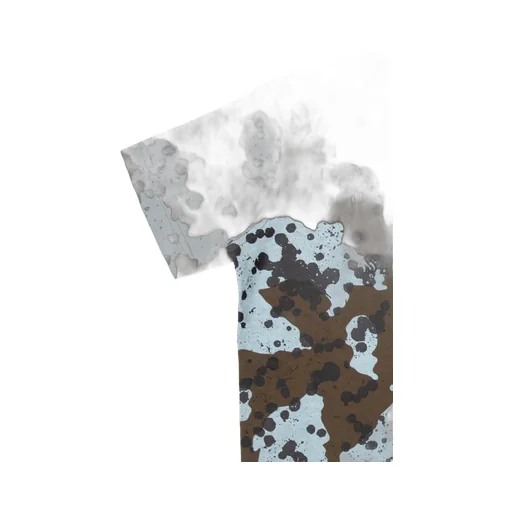 Camouflage-Print Logo-Embroidered T-Shirt