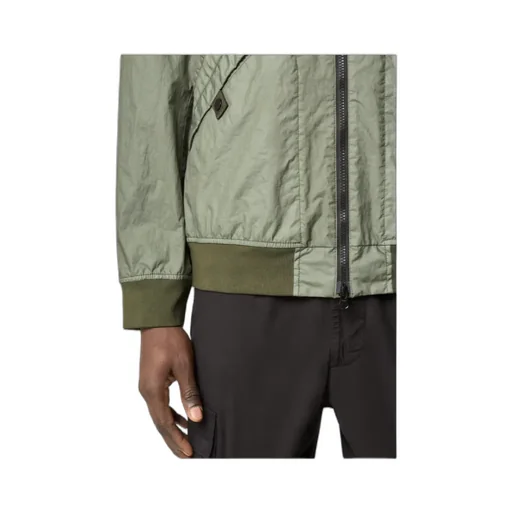 Logo Patch Zip-Up Bomber Jacket