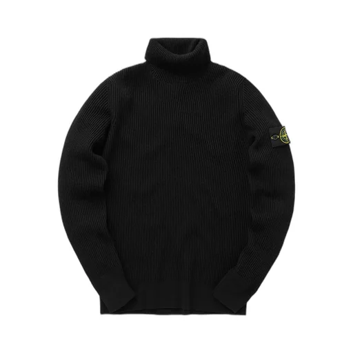 Compass Patch Roll-Neck Knitted Jumper