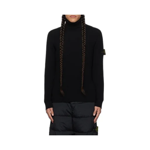 Compass Patch Roll-Neck Knitted Jumper