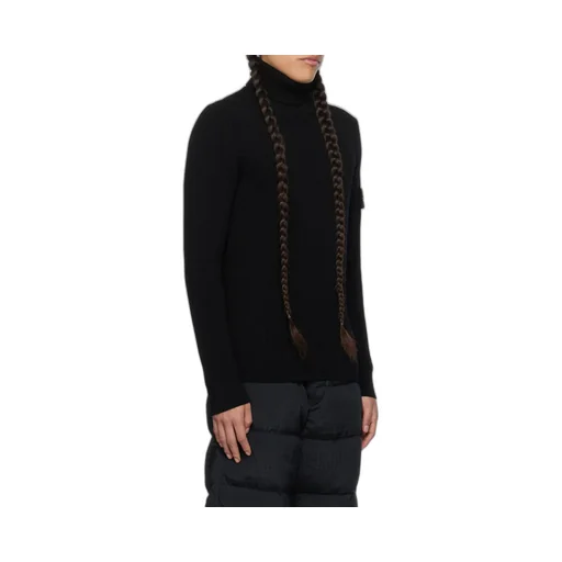 Compass Patch Roll-Neck Knitted Jumper