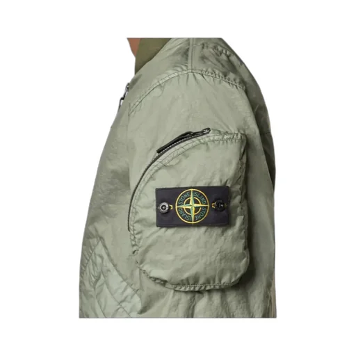 Logo Patch Zip-Up Bomber Jacket