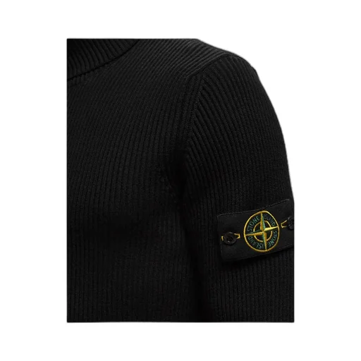 Compass Patch Roll-Neck Knitted Jumper