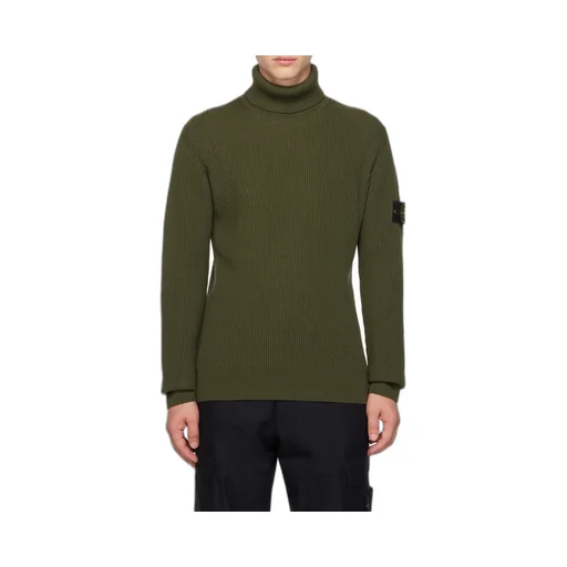Compass Patch Roll-Neck Knitted Jumper
