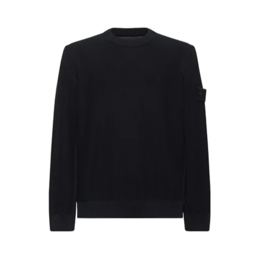 Compass-Badge Knitted Jumper