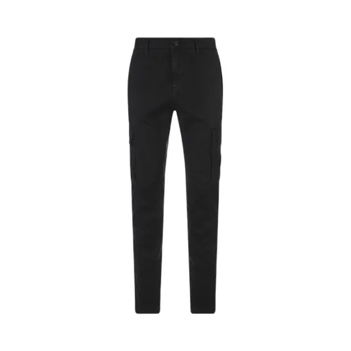 Compass-Motif Straight-Leg Trousers