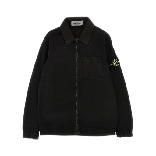 Compass-Motif Cotton Shirt