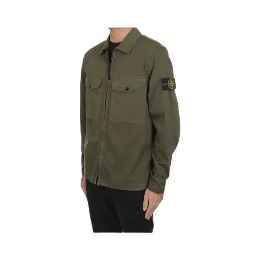 Logo Patch Zip-Up Overshirt