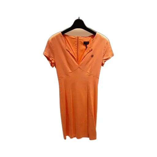 Zippered Short-Sleeved Dress