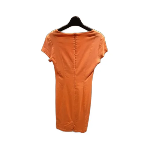 Zippered Short-Sleeved Dress