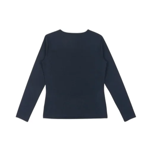 Round Collar And Long-Sleeved T-Shirt