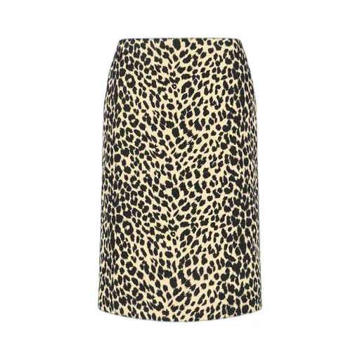 Leopard-Printed Midi Skirt